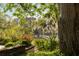 Picturesque backyard featuring a dock with boat slip, lush landscaping and large trees at 333 W Confederate Cir, Charleston, SC 29407