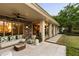 Relaxing backyard featuring a covered patio and stepping stones to a pool at 333 W Confederate Cir, Charleston, SC 29407
