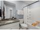 Bathroom features vanity sink with granite countertop, a toilet, and bathtub at 3438 Great Egret Dr, Johns Island, SC 29455
