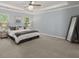 Spacious main bedroom features a trey ceiling, ceiling fan, and plush carpeting at 3438 Great Egret Dr, Johns Island, SC 29455