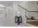 Welcoming foyer featuring a staircase, tiled floor, and neutral color palette at 4020 Conant Rd, Mount Pleasant, SC 29466