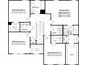 Layout of the second floor of this two story home, highlighting four bedrooms and two bathrooms at 4115 Rising Tide Dr, Summerville, SC 29485