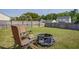 Backyard featuring a fire pit with chairs, perfect for outdoor relaxation at 500 Dolphin Dr, Summerville, SC 29485