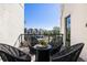 Relax on this balcony with stylish seating and city views, perfect for enjoying a morning coffee or evening cocktail at 508 Helmsman St, Charleston, SC 29492