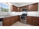 Modern kitchen with stainless steel appliances, granite countertops, and ample cabinet space at 523 Bayshore Blvd, Goose Creek, SC 29445