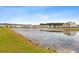 Waterfront view of the pond reflecting the houses at 525 Purple Finch Rd, Summerville, SC 29486