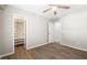 Modern bedroom featuring a closet, new flooring, neutral paint and a ceiling fan at 5471 Rising Tide, North Charleston, SC 29420