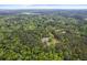 Distant overhead view of property nestled among dense trees, illustrating its secluded and private location surrounded by nature at 5950 Kelseys Mill Rd, Ravenel, SC 29470