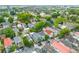 Scenic aerial view of a vibrant neighborhood with colorful houses and mature trees at 9 Kracke St # A & B, Charleston, SC 29403