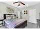 Cozy bedroom features a ceiling fan, and two closets at 9670 Pebble Creek Blvd, Summerville, SC 29485