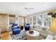 Bright and airy living room featuring hardwood floors, plantation shutters, and comfortable seating at 103 Grand Pavilion Blvd, Isle of Palms, SC 29451