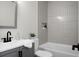 Modern bathroom featuring a vanity, tiled shower and alcove tub at 105 Brailsford Rd, Summerville, SC 29485