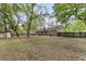 Great backyard featuring a shed, privacy fence, mature trees, and beautiful brick house creating a serene retreat at 106 Spring Farm Pl, Summerville, SC 29485