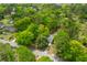 Aerial view of a home nestled among lush greenery with mature trees and well-maintained landscaping at 1303 Teal Ave, Charleston, SC 29412