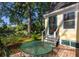Backyard featuring a brick patio with a seating area and a view of the lake at 1415 Inland Creek Way, Mount Pleasant, SC 29464