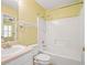 Bathroom featuring a tub/shower combo, sink, and toilet at 1516 Blaze Ln, Charleston, SC 29412