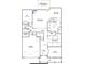 Layout showcasing the main level with a flex room, open kitchen, Gathering room, and garage at 1537 Fishbone Dr, Johns Island, SC 29455