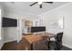 Cozy office space featuring hardwood floors, ample sunlight and desk at 1537 Fishbone Dr, Johns Island, SC 29455