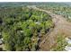 Scenic aerial view of a charming home nestled amongst lush greenery and wetlands at 1855 Cherokee Rose Cir, Mount Pleasant, SC 29466