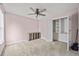 Cozy bedroom with a ceiling fan and closet space, perfect for a room or guest room at 195 Edinburgh St, Summerville, SC 29483