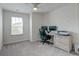 Bright bedroom featuring desk area with dual monitors, carpet, ceiling fan and natural light at 207 Winding River Dr, Johns Island, SC 29455