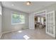 Home office with hardwood floors, French doors, and a view of the living area at 2131 Pentland Dr, Charleston, SC 29412