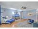 Comfortable living room features hardwood floors and flows to the kitchen at 2150 Spoleto Ln # B-11, North Charleston, SC 29406