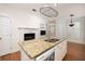 View of the kitchen featuring an island with granite counter tops and hardwood flooring at 2800 Waterpointe Cir, Mount Pleasant, SC 29466
