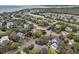 An aerial view of a coastal neighborhood featuring a golf course, pond, and lush landscaping at 3635 Pompano Ct, Seabrook Island, SC 29455