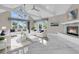 Bright living room with a fireplace, modern decor, and light, airy feel at 3635 Pompano Ct, Seabrook Island, SC 29455