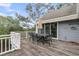 Beautiful outdoor deck with stylish patio furniture, perfect for relaxing and entertaining guests at 3635 Pompano Ct, Seabrook Island, SC 29455