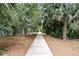 Scenic wooden walkway lined by trees leads to a beautiful property at 3635 Pompano Ct, Seabrook Island, SC 29455