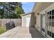 The backyard patio features concrete floor, privacy fence, and house access at 4807 Habersham Ln, Summerville, SC 29485