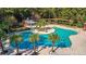 Aerial view of the community pool, picnic area, and clubhouse at 4807 Habersham Ln, Summerville, SC 29485