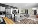 Spacious kitchen with a central island, stainless steel appliances, and modern finishes at 483 Pender Woods Dr, Summerville, SC 29486