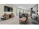 Open living space offering a view of the kitchen, dining area, and fireplace at 483 Pender Woods Dr, Summerville, SC 29486