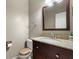 Bathroom with granite counters, vanity, and fixtures at 5418 Percival Ln, Charleston, SC 29420