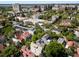 Panoramic aerial view showcasing the property nestled within a vibrant cityscape with lush green surroundings at 76 Radcliffe St, Charleston, SC 29403