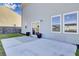 Relaxing back patio featuring a sliding glass door and perfect for outdoor entertaining at 819 Casey St, Moncks Corner, SC 29461