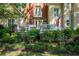 Beautiful backyard featuring a well-manicured lawn, lush landscaping, and brick home at 8642 W Fairway Woods Dr, North Charleston, SC 29420