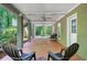Covered patio offers shade, space for relaxing and access to verdant backyard at 105 Aviary Ct, Summerville, SC 29483