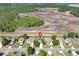 An aerial view of a home in a suburban neighborhood with new construction site at 118 Netherfield Dr, Summerville, SC 29486