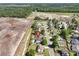 Aerial view of the home's location, near wooded area and construction site at 118 Netherfield Dr, Summerville, SC 29486