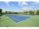 Well-maintained blue and green tennis courts under a partly cloudy sky, perfect for recreational play at 1183 Farm Quarter Rd, Mount Pleasant, SC 29464