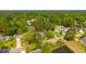 Aerial view of neighborhood with pond, mature trees, and well-kept landscaping at 119 Alwyn Blvd, Summerville, SC 29485