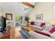 Inviting living room with plush seating, sliding glass door to deck, and stylish decor at 1242 Creek Watch, Seabrook Island, SC 29455