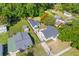 Aerial view showcasing both the main house and the guest house nestled amongst lush greenery at 1324 Maxwell St, North Charleston, SC 29405