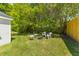 Private backyard featuring a fire pit and chairs, perfect for outdoor gatherings and relaxation at 1324 Maxwell St, North Charleston, SC 29405