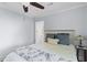 Inviting bedroom features a ceiling fan and access to the ensuite bathroom at 1324 Maxwell St, North Charleston, SC 29405