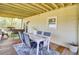 Back porch features a dining table, wicker furniture, and scenic views at 1481 Battery Reynolds Ct, Charleston, SC 29412